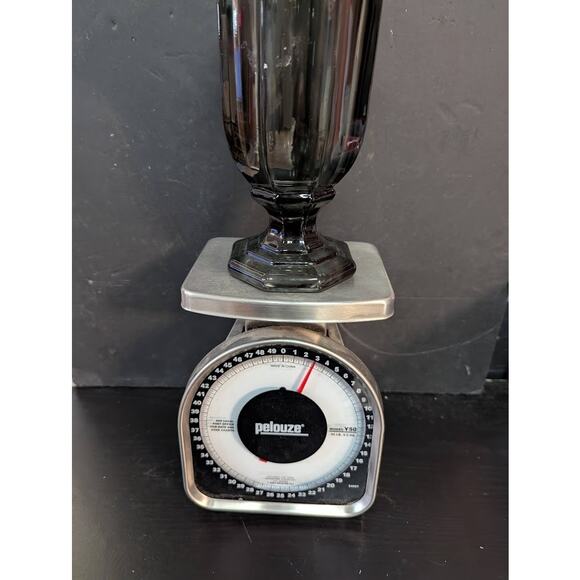 Chamorro Glass Table Vase See More by Astoria Grand VINTAGE smoke gray 9" tall - Picture 9 of 9